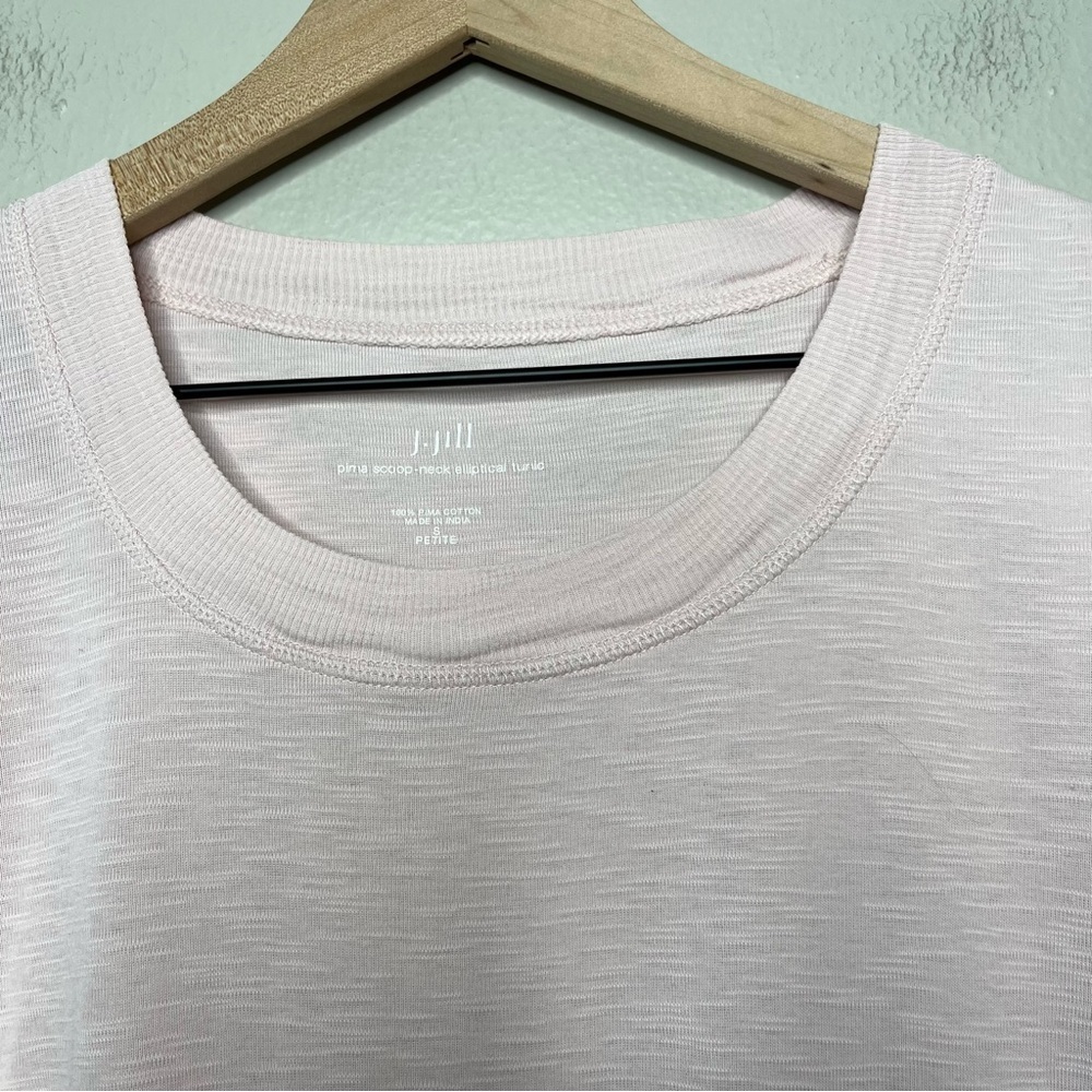 J. Jill Women Top Small‎ Petite Pink Pima Cotton Scoop Neck Elliptical Tee - Picture 7 of 7